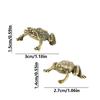 Solid Brass Brass Toad Figurine Retro Style Tea Pet Ornament Golden Toad Statue  Desktop Decoration