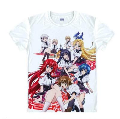 High School DxD Anime Manga Cosplay T-Shirt Maglietta Costumi Costumi Bianchi Poliestere
