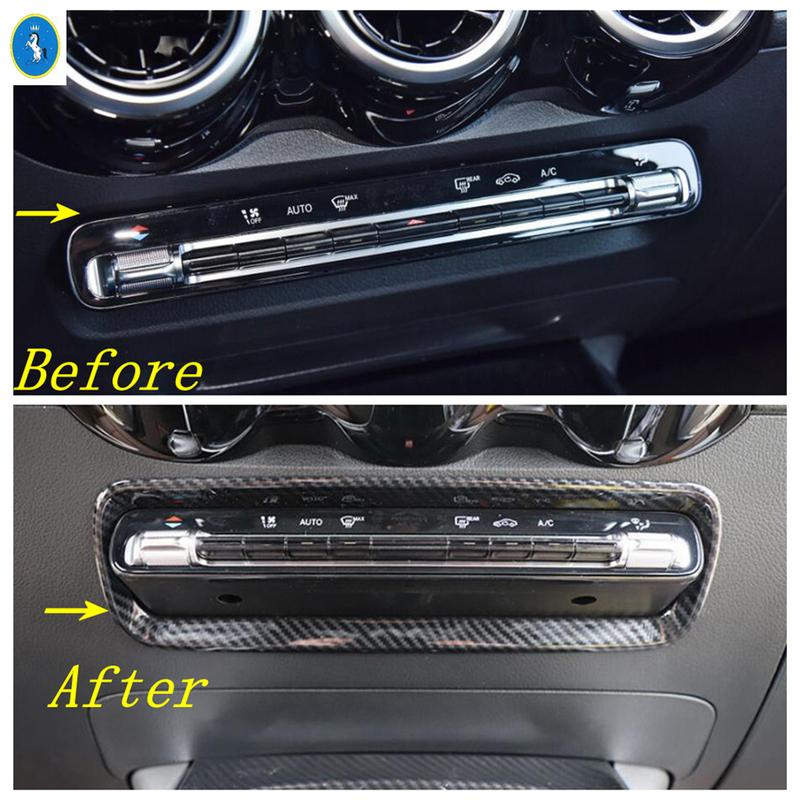Lift Button Air AC Vent Gear Box Panel Cover Trim For Mercedes-Benz GLA 220 H247 - 2024 ABS Carbon Fiber Look Accessories