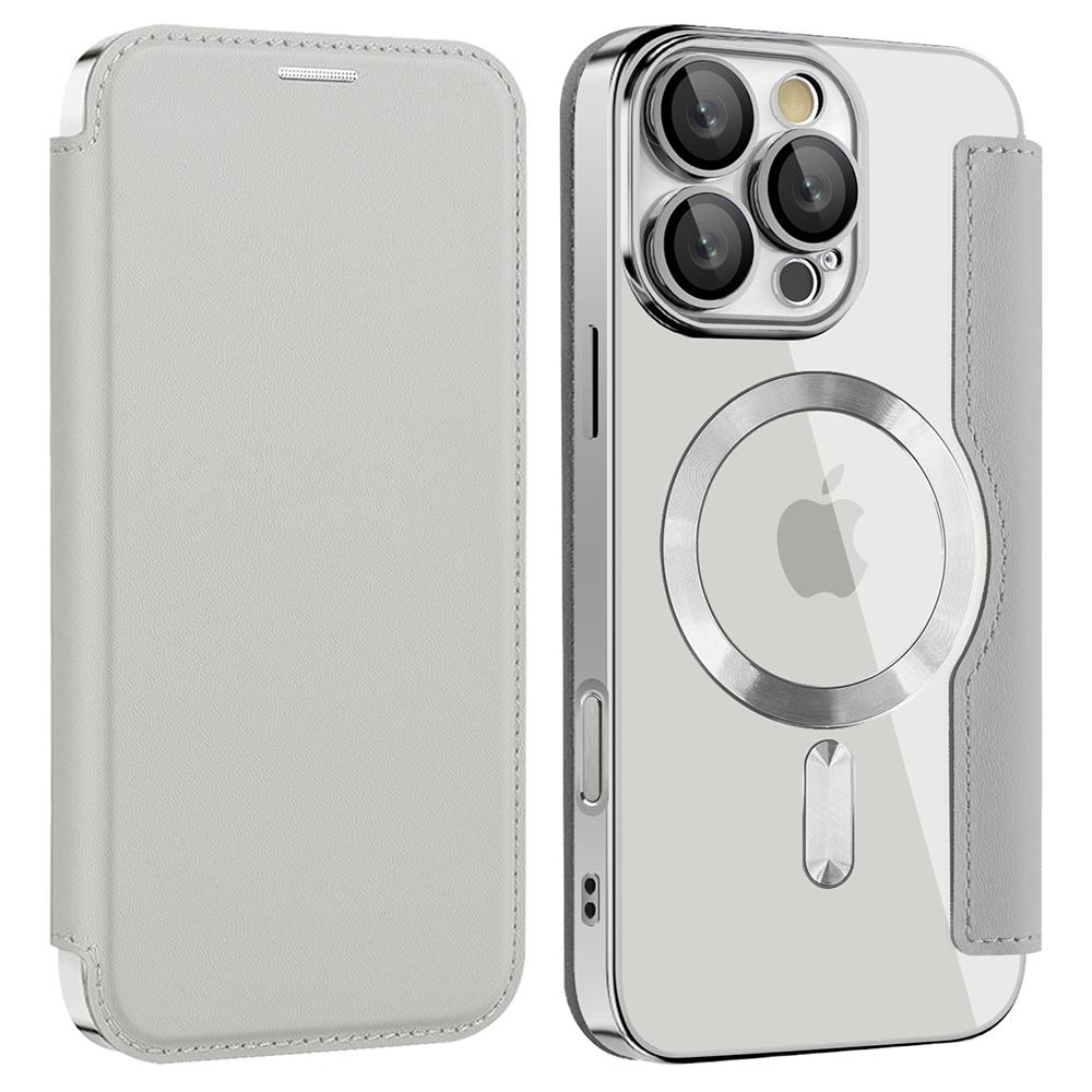 For iPhone 16 Pro Case Compatible with MagSafe PU Leather Card Slots Phone Cover