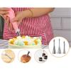 Large Cream Icing Piping Nozzle Tips 3 Pieces Professional Stainless Steel Puff Nozzle for Decorating Cake and Filling Pastry
