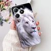 4G Clear For Realme Note 60 Case RMX3933 Luxury Butterfly Love Flowers Cool Lion Painted Phone Case For Realme Note 60X RMX3938
