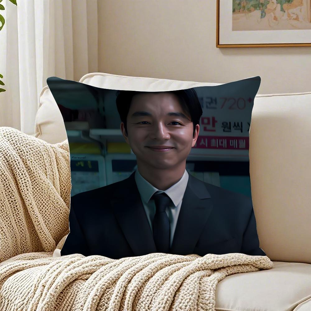 gGong Yoo Korean Star Cushion Cover Pillowcase Antidustmite living Room Sofa Decor Cushion Room