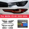 For MAZDA CX-60   2024 Car Headlights Protective Film Front Headlamp Cover Smoked Black TPU Film Accessories Sticker