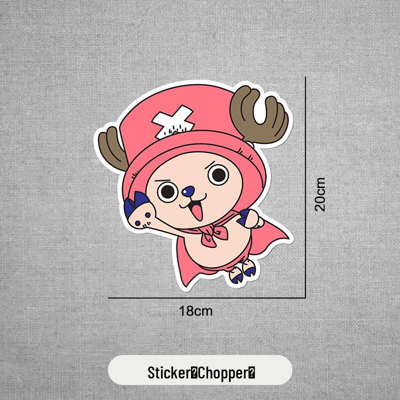 One Piece Anime Stickers: Luffy, Pirate Ship, Sanji Car Scratch Covers