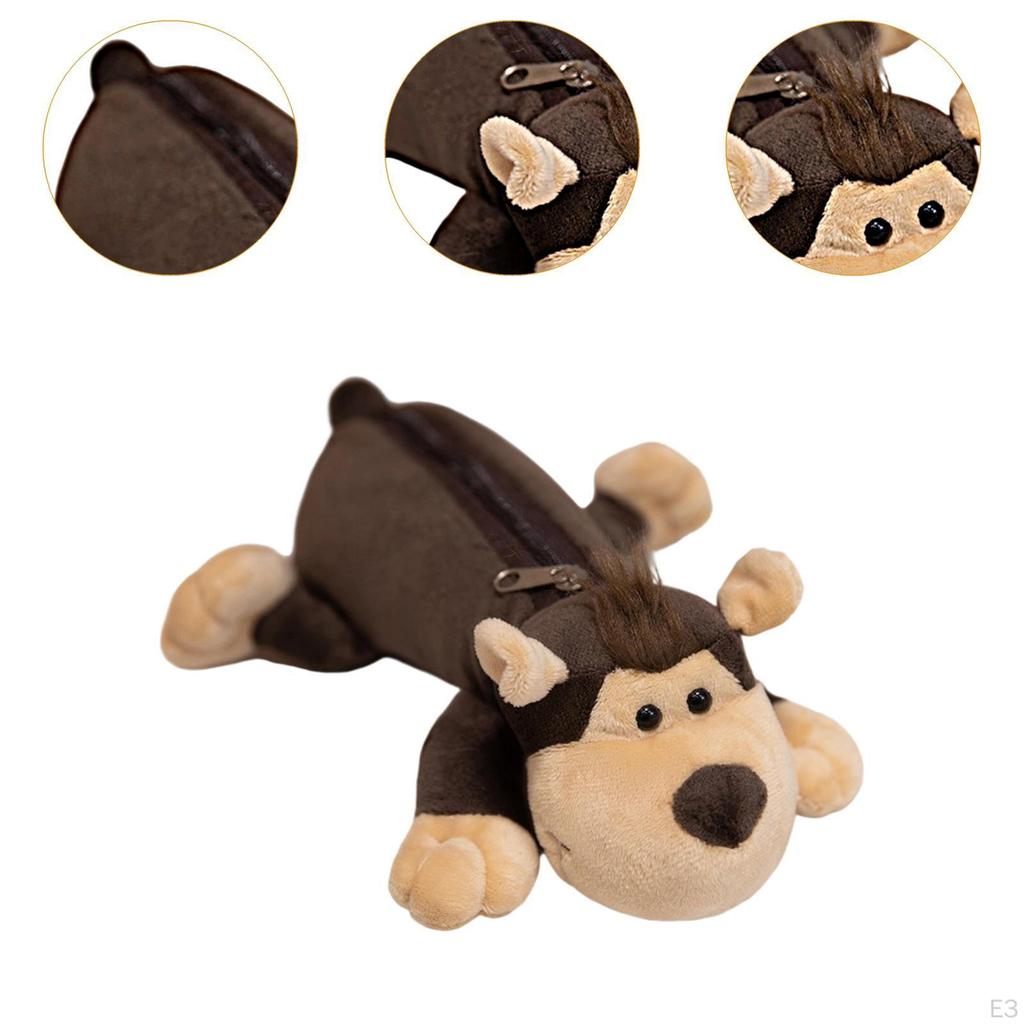 Pencil Case with Zipper, School Supplies, Lightweight Animal Pattern Case, Pouch for