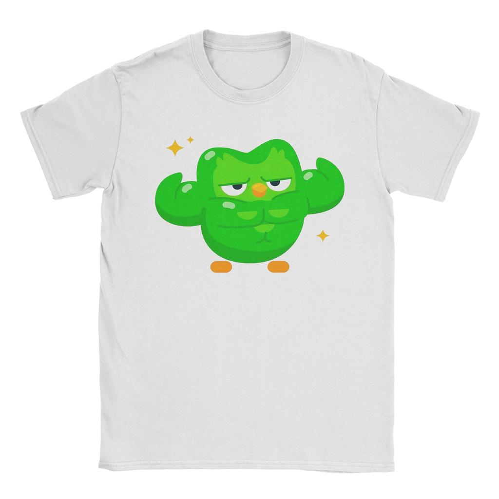 Minimalist Duolingo Funny Duolingo Meme T-Shirt Summer  Cotton T Shirts For Men's Leisure Tee Shirt Short Sleeve Y2K Fun Clothes