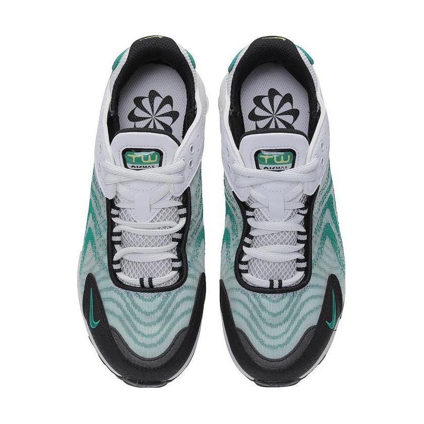 Nike Air Max TW Synthetic Leather Air Cushion Casual Low Top Kids Running Shoes Kids Running Shoes Black White Green DQ0296-106