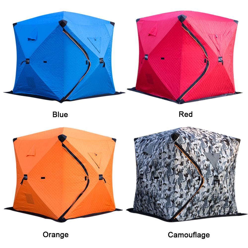 Easy Set-up Winter Fishing Tent Ice Fishing Tent Portable Ice Fishing Shelter Waterproof & Windproof Winter Fishing Equipment