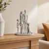 Modern Abstract Couple with Dog Resin Figurine, Romantic Man and Woman Statue Sculpture, Home Decor for Living Room Bedroom Office