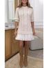 European Cross-Border Knit Chiffon Mini Dress - Sweet Temperament Style