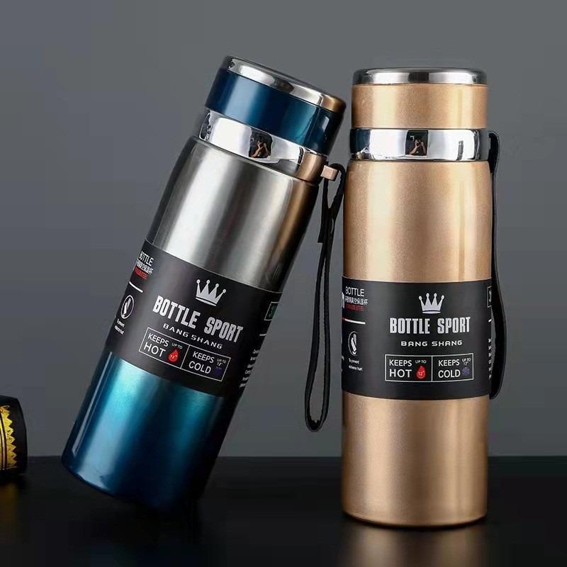 1L Thermal Water Bottle 316 Stainless Steel Tea Water Keep Cold and Hot Water Bottole Vacuum Flasks Large Capacity Sports Kettle