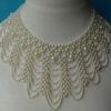Wave-Shaped Woven Bead Collar Pearl Necklace - Elegant Vintage Clavicle Jewelry