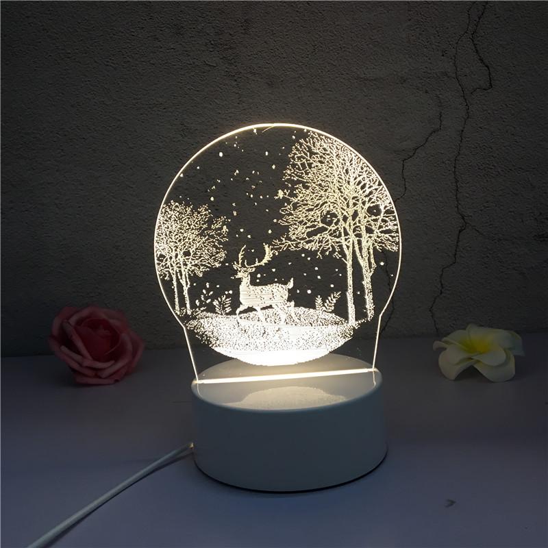 Acrylic 3D Night Light - Custom Table Lamp with Logo, Ideal for Events & Christmas Gifts