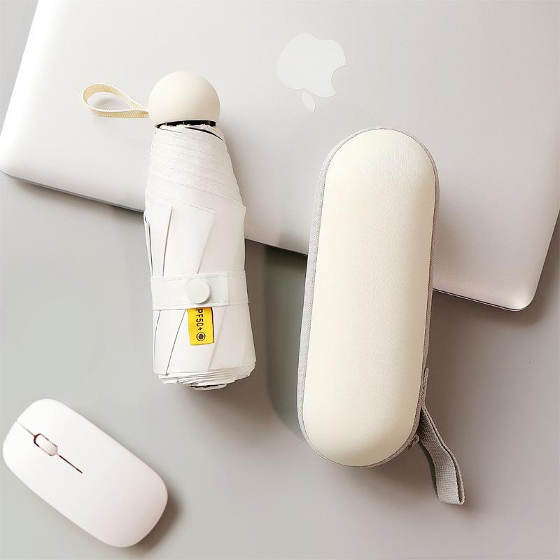 Dual-Use Compact Portable Sunshade, Pocket Capsule, UV Protection, Female Gift, Sunshade, Sun,5-section UMBRELLA