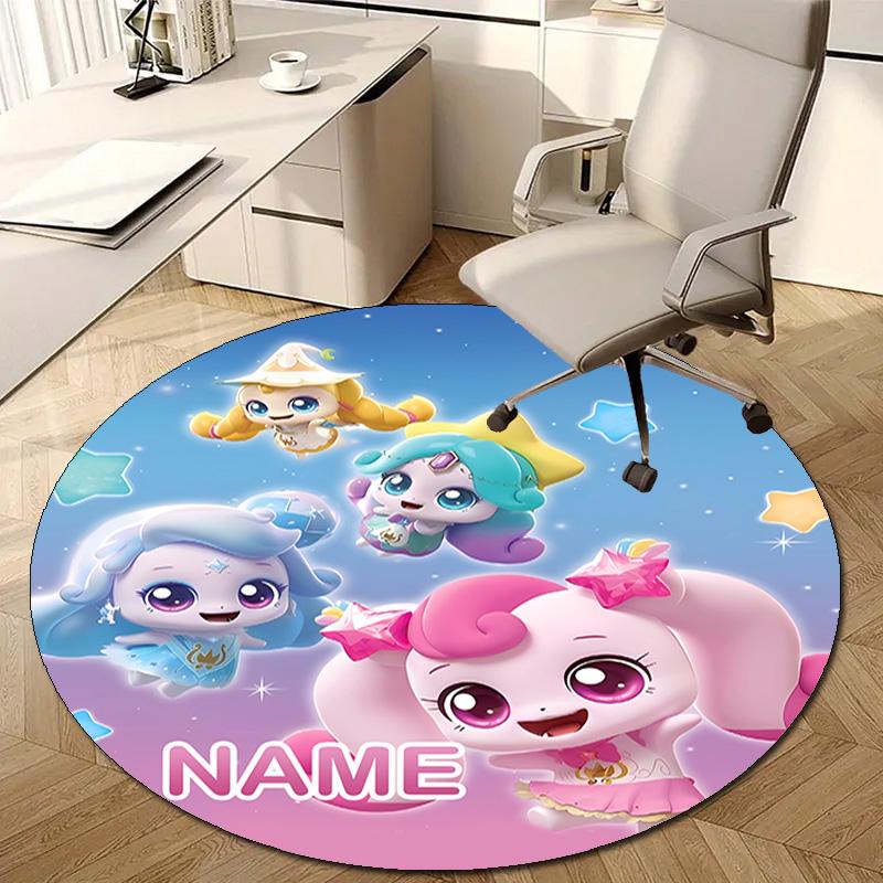Personalized Magic Sweethear Round Chair Office Rug - Perfect for Mat, Office Chair & More - Ideal Gift for Birthdays and Holidays