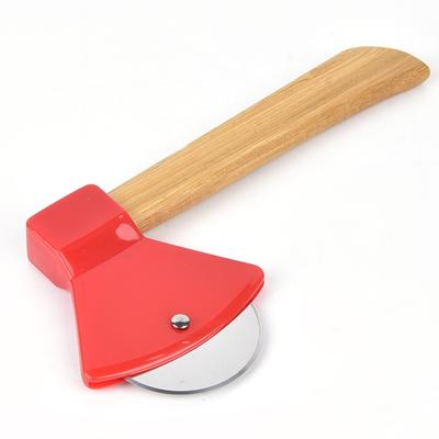 Nóż do pizzy Stal 430 Rękojeść PP Bambus Ergonomicznie Okrągły Siekiera Krajalnica do pizzy do Domu Restauracji