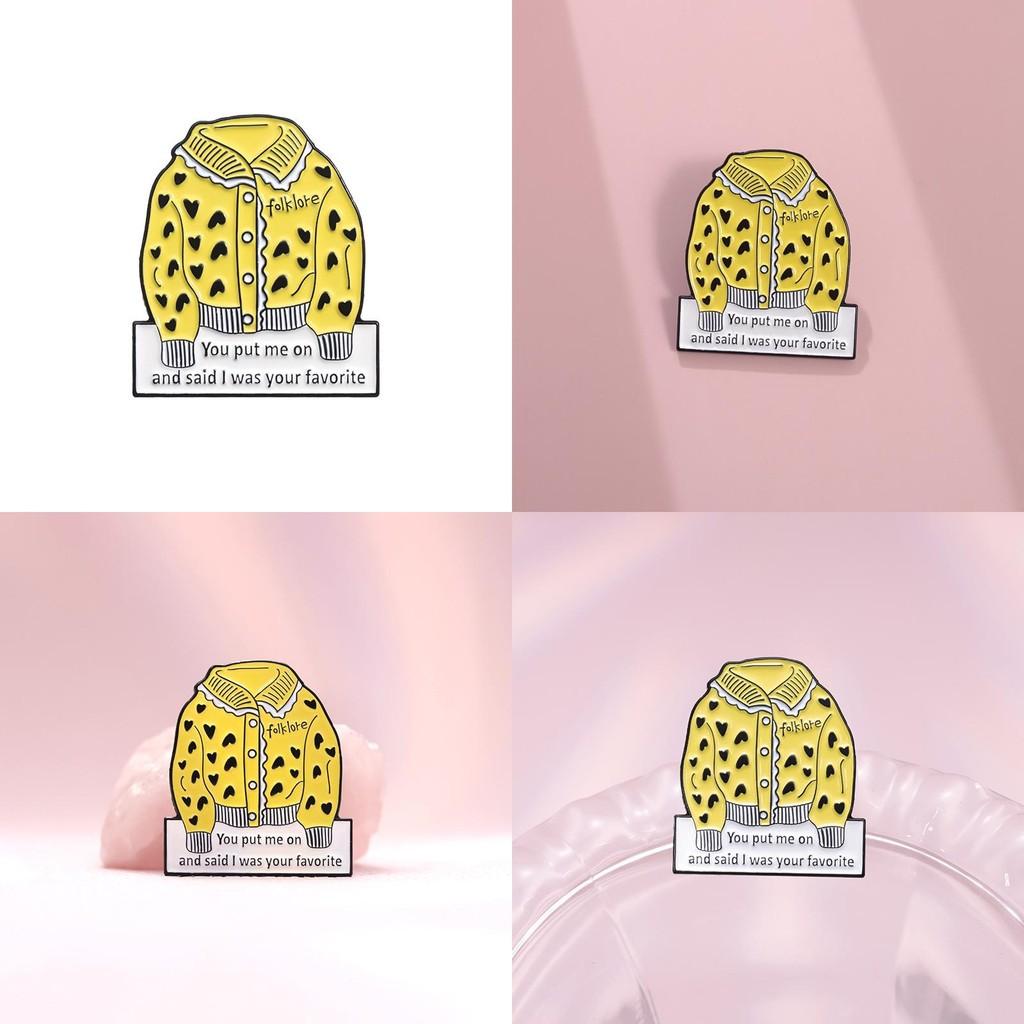 Yellow Sweater Creative Badge Taylor Swift Music Badge Folk Story Brooch For Fans