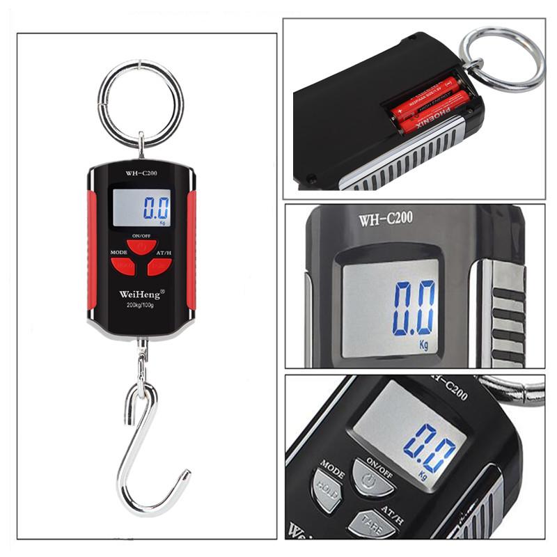 150/200/500kg Kranwaage Schwerlast Hängende Wägehaken Laufwaage Tragbar LCD Elektronische Digitale Industrielle Kranwaage