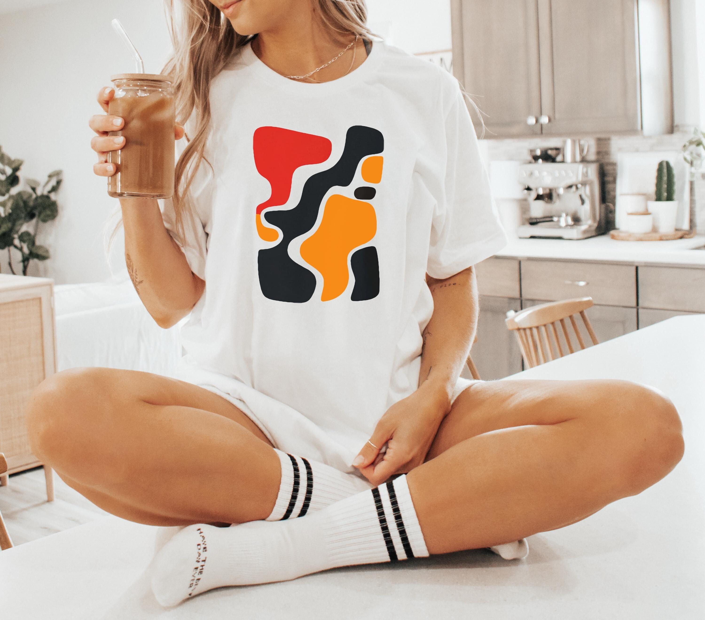 

2026 Summer Womens Trendy Abstract Art TShirt Cotton and Breathable Short Sleeve Streetwear Oversized Loose Casual 4XL