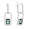 Silver Earrings with London Blue Topaz 2.516ct, Cubic Zirconia (2204732)