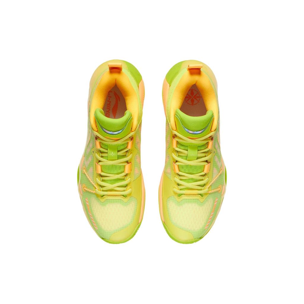New LINING Liren 2 Low Basketball Shoes Men Low Top Neon Gel Yellow/Fluorescent Alpha Hydroxy Acids Green ABAS039-2