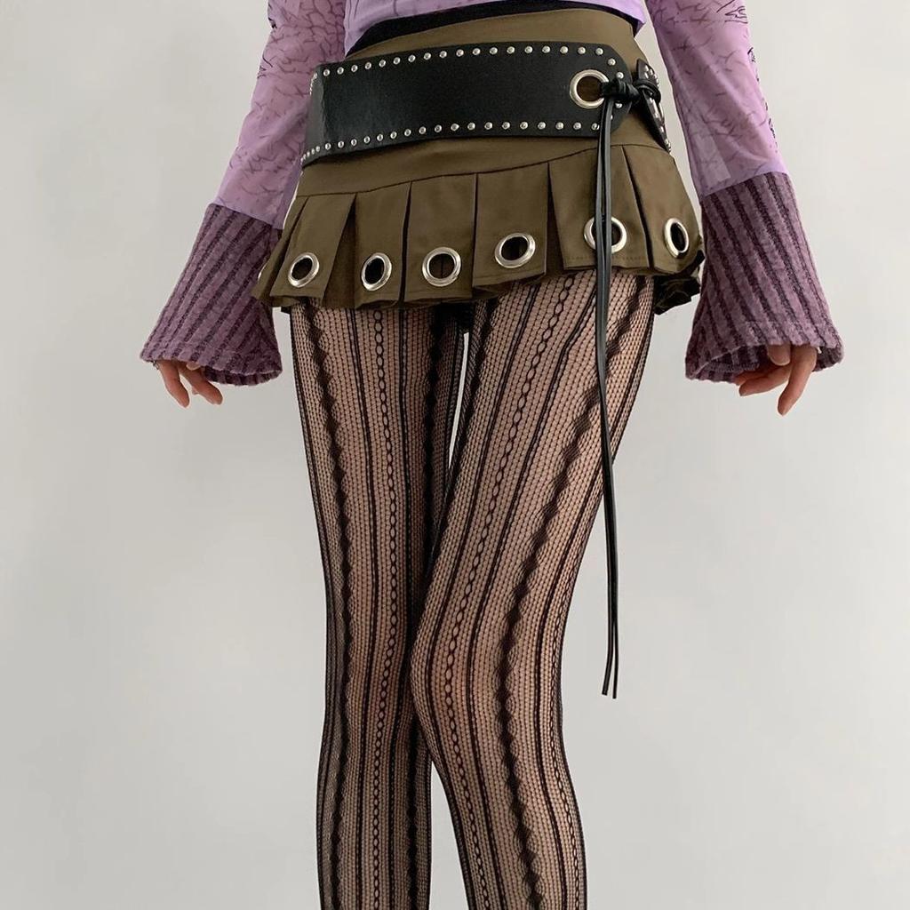 Lace Silk Premium Gray Sexy American Hollow Mesh Socks Ab Pantyhose Women'S Spring And Autumn Thin Black Silk Thin Style