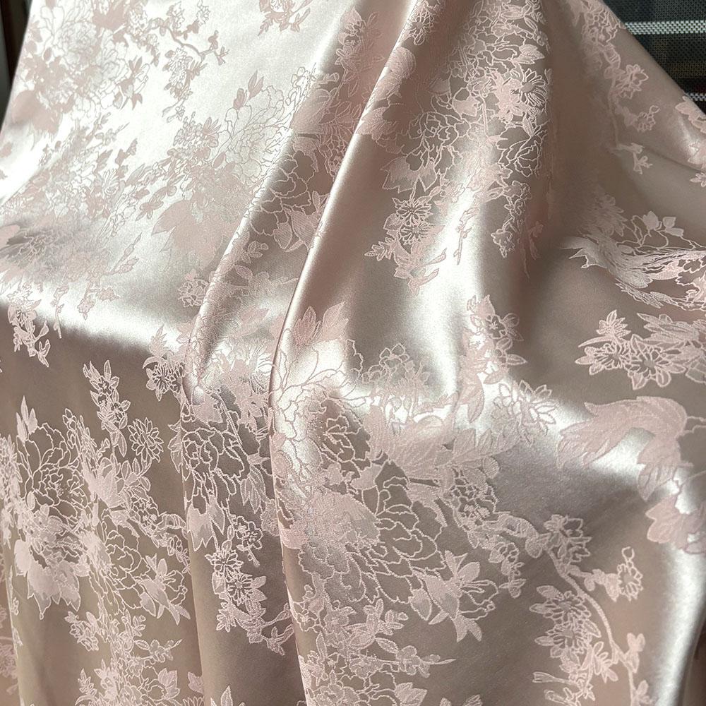 59 Zoll Pfingstrosen Brokat Jacquard Damast Polster Sofa Stoff Vorhänge Esszimmerstuhlbezug Heimdekoration Kissen Polster Materialien