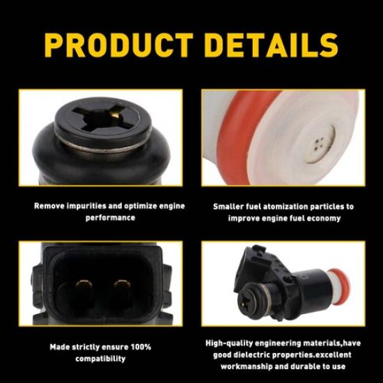 4 Fuel Injectors For Honda Civic 1.7L EX DX HX LX 2001 2002 2003 2004 2005