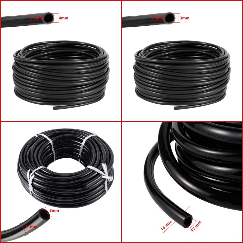 15m Garden Watering Hose PVC Micro Irrigation Pipe 3/5mm 4/7mm 8/11mm 12/16mm Greenhouse Bonsai Irrigation System Sprinkler Tube