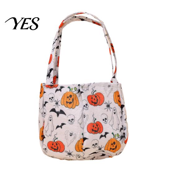 Colorful Halloween Goodie Bag Candy Bucket for Kids, Non-Woven Trick or Treat Tote Basket, Pumpkin Ghost Snack Holder with Handle Party Favors Kids