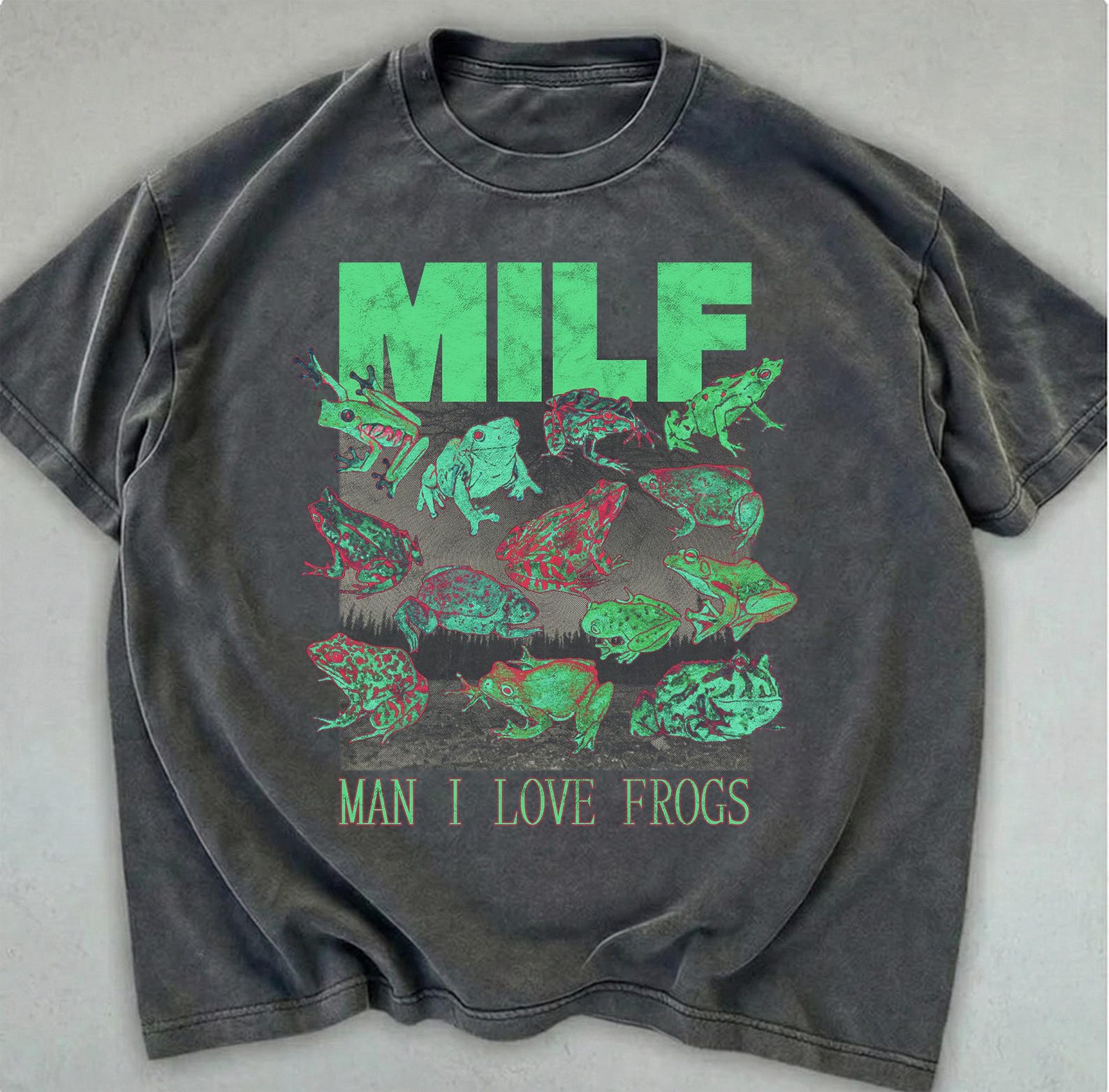 Vintage Man I Love Frogs Tee, Funny Frog Graphic Shirt, Nature Gift Lover Unisex 4XL