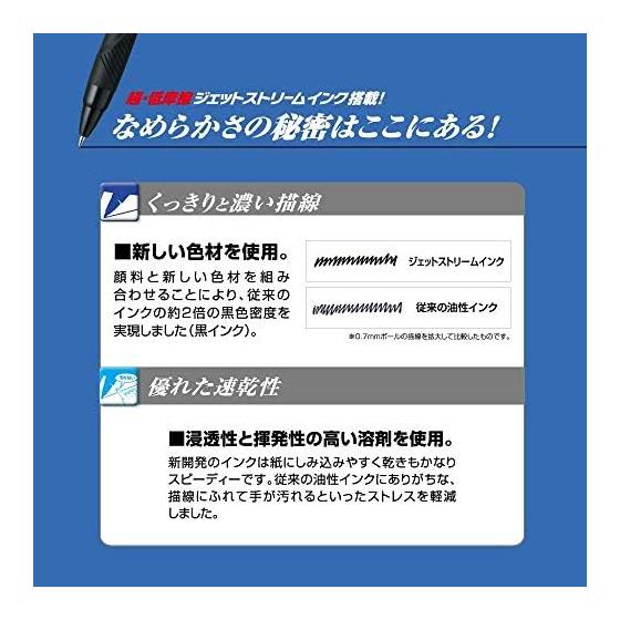 Mitsubishi Pencil Multi-Function Pen Jet Stream 4&1 0.38 Black Easy to Write MSXE510003824