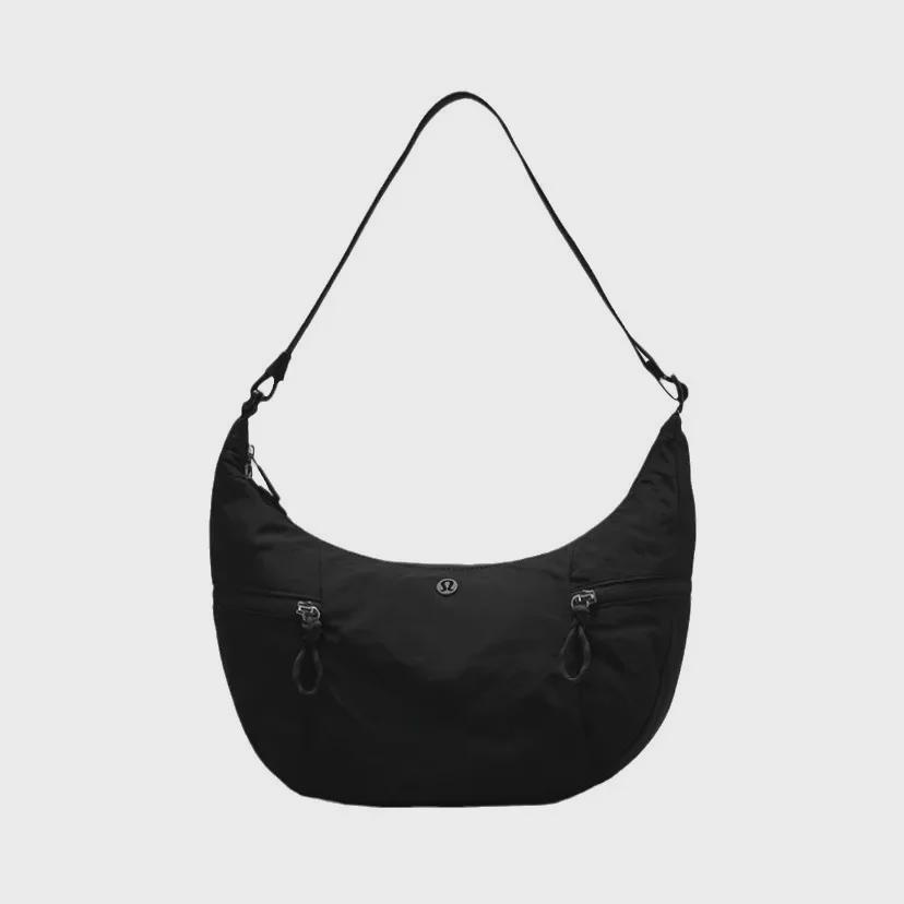 "Lulu 2024 Large Slouchy Croissant Crossbody Bag, 6L13L Capacity Dumpling Bag"