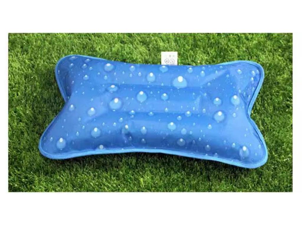 Inflatable Dual-Use Water Cushion: Summer Ice Pillow & Lumbar Support Backrest for Bath & Nap