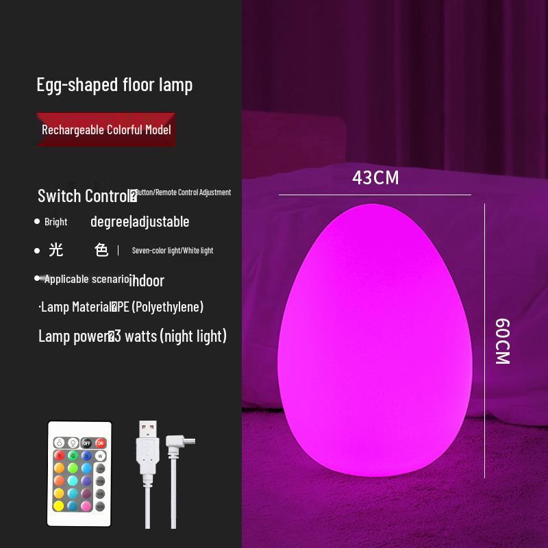Nordic Egg-Shaped Table & Floor Lamp: Luxury Smart Lighting for Bedroom and Living Room
