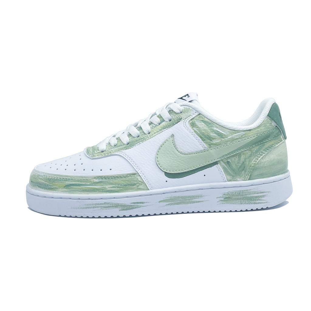 Nike Court Vision Avocado Leather Low top Skateboard Shoes Unisex Light Green DH2987-101(team591-)