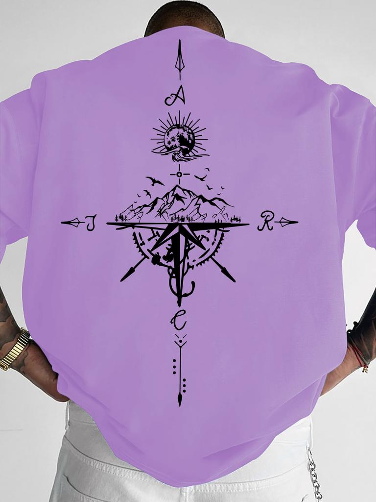 Minimalist Adventure Compass Streetwear Graphic Tshirt