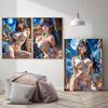 Agile Fashion Anime Girl Egyptian Style Sexy Goddess Poster Print Oil Painting Mural Living Room Home Decor Egyptian Characters