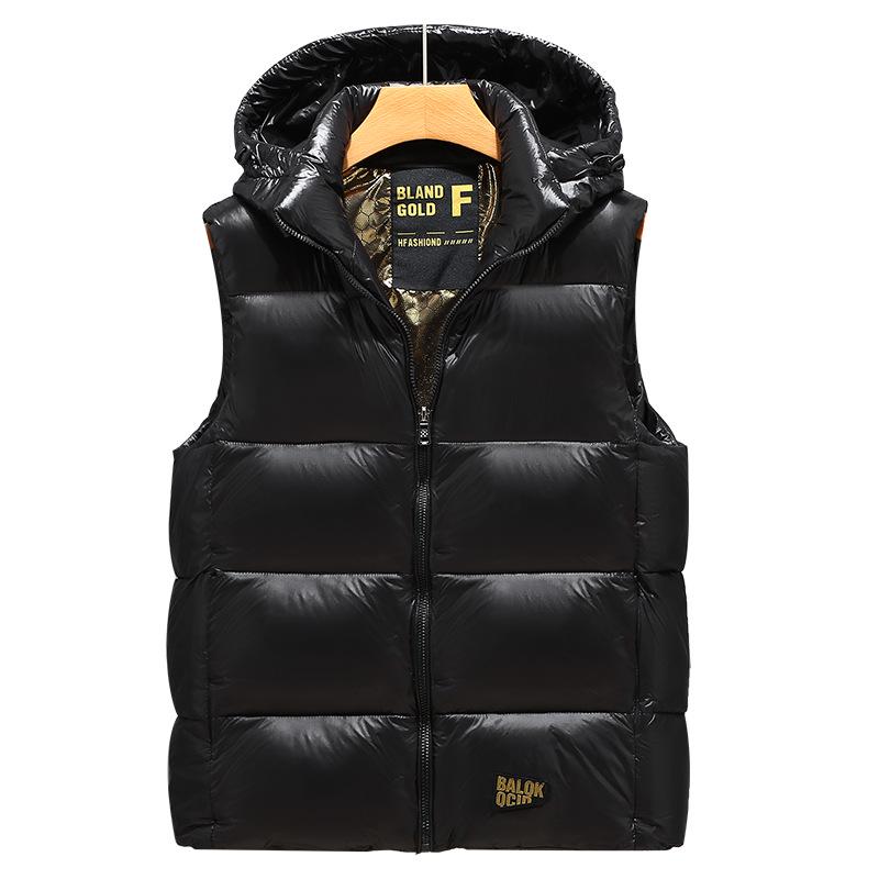Black Gold Unisex 2023 Korean-Style Loose Down Vest Jacket - Trendy and Casual