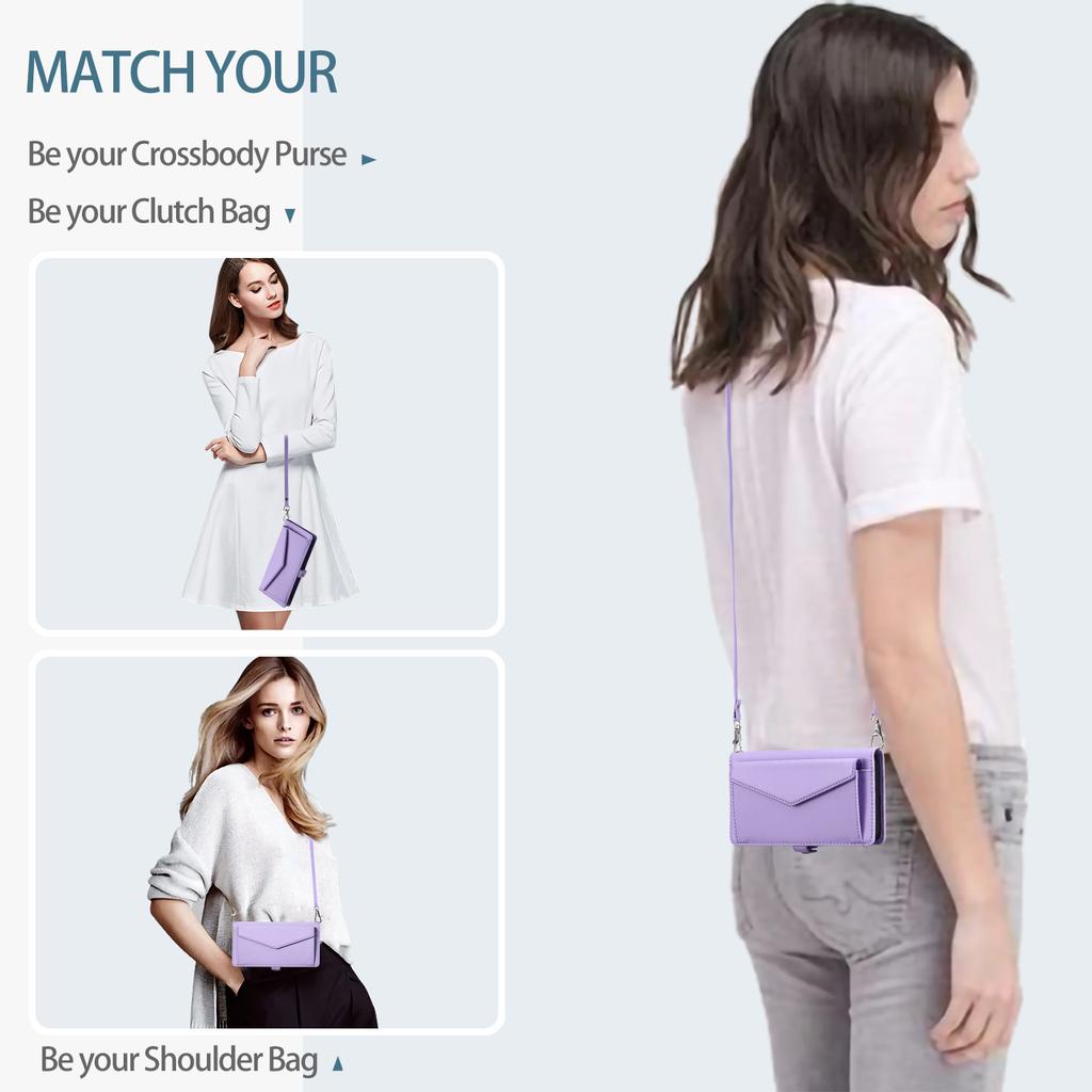 For Motorola Moto G54 5G/G64 5G Leather Case Wallet Stand Phone Cover with Straps