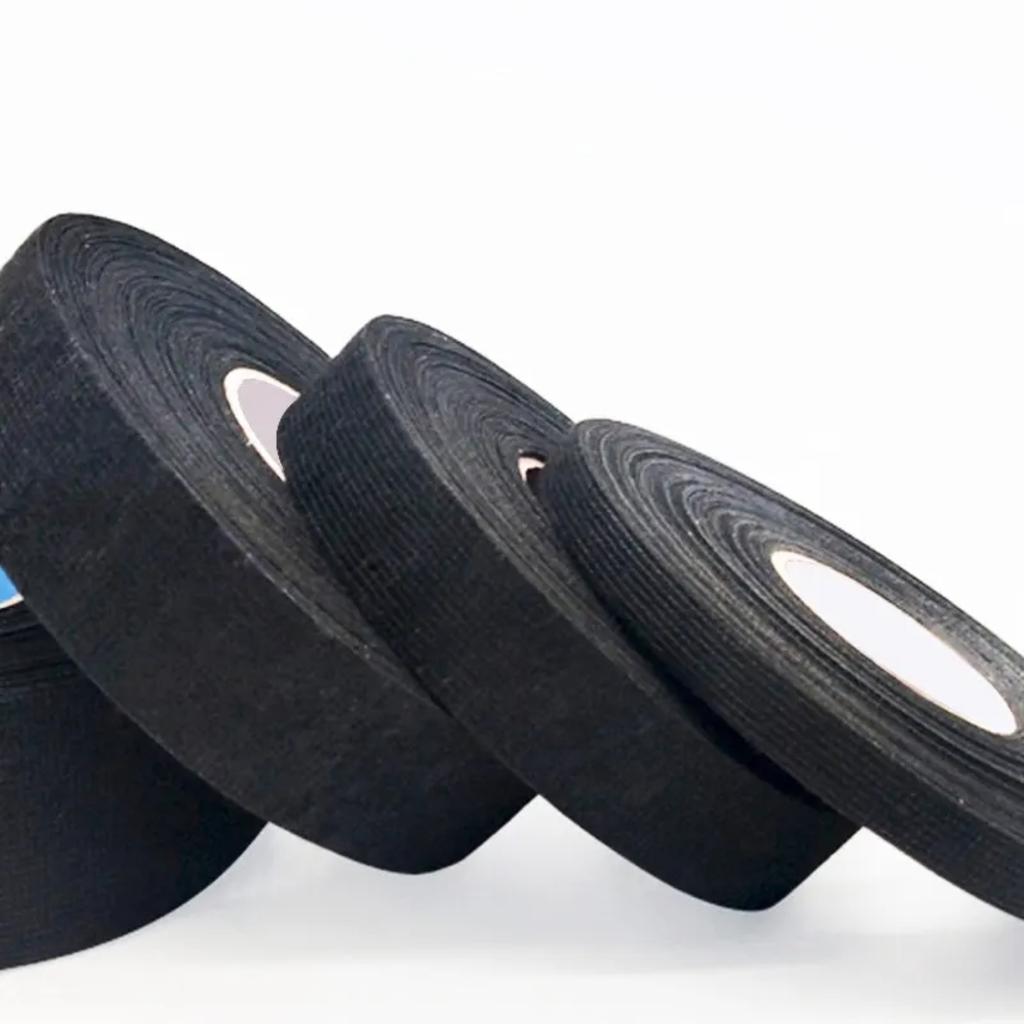 15m Black Fleece Tape High Temperature Auto Wiring Harness Tape Insulation Sound Insulation Shock Absorption Electrical Tape
