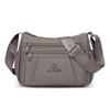 Leichte Nylon-Crossbody-Tasche mit mehreren Reißverschlussfächern, verstellbarer breiter Riemen, lässige Umhängetasche für Damen für den täglichen Gebrauch