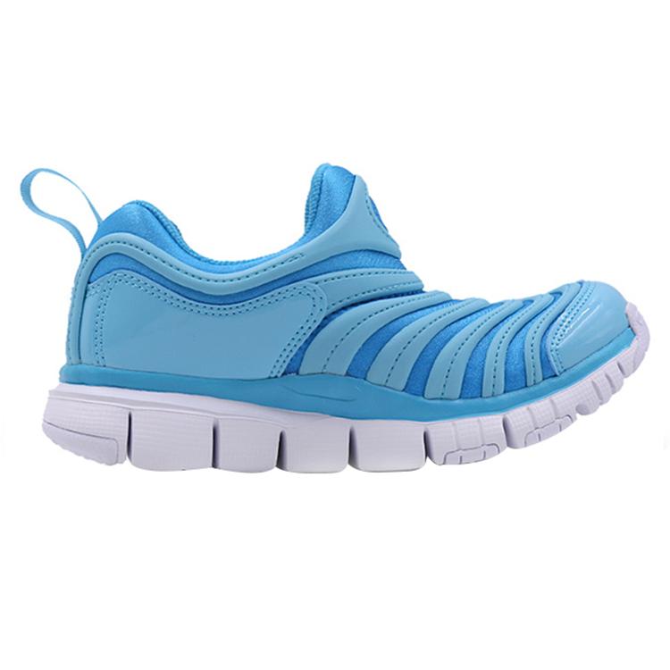 Nike Dynamo Free Caterpillar Slip Resistant Cushioning Kids Lifestyle Shoes Sky Blue Children Aged 3 7 Years Old 343738-417