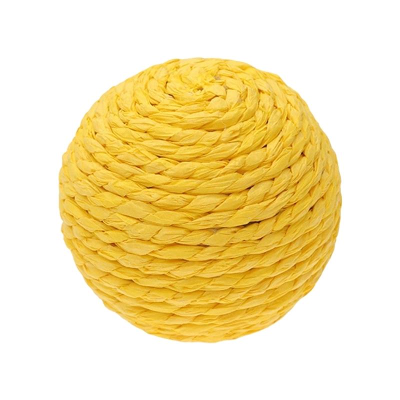 Kitten Interactive Ball Chew Toy Teething Soft Cats Toy Sisal Ball Oversized Attractive Ball Shape Teething Toy