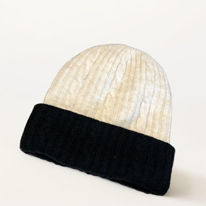 

Autumn Winter Korean-Style Slouchy Knit Beanie with Double Straps