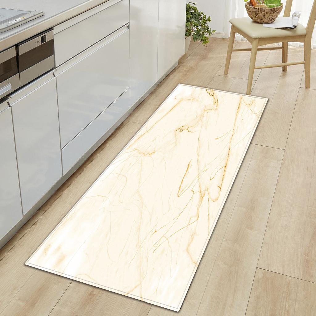 Marble Carpet Long Floor Mat Stone Pattern Theme Doormat