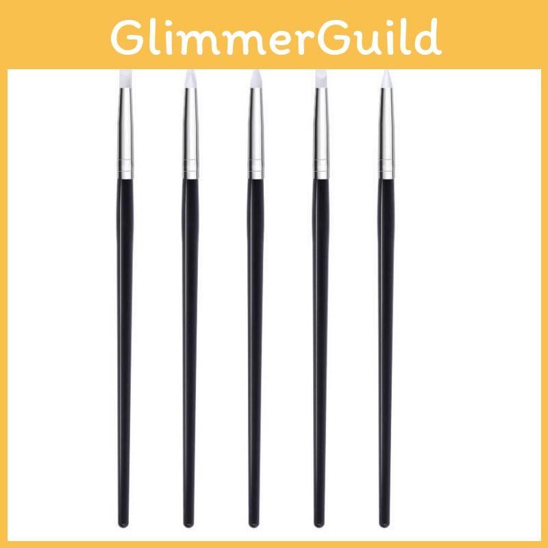 Dental Adhesive Composite Resin Cement Tooth Silicone Brush Pen 5 Pcs