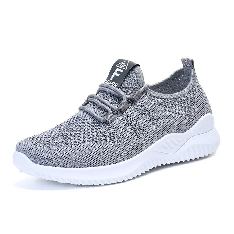 Shevalues Summer Casual Flats Shoes For Women Comfort Soft Bottom Sports Shoes Breathable Mesh Runing Shoes Lightweight Sneakers