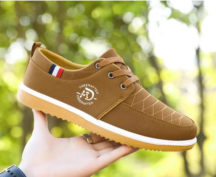 New Men's Canvas Shoes Lightweight Sports Shoes Casual Mesh  Breathable Vulcanized Shoes Classic Fashion Lace Up Work Shoes